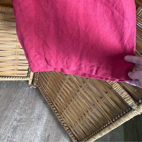 J. Jill love linen 100% linen plus size Women's Red Capri pant 2X comfortable - Picture 5 of 10